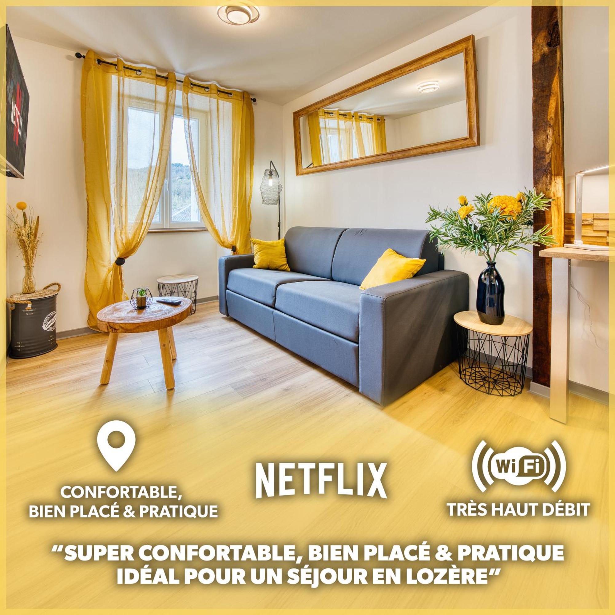 Les Hourtous Netflix Wi-Fi Fibre Terasse 4 Pers Apartment Banassac Ngoại thất bức ảnh